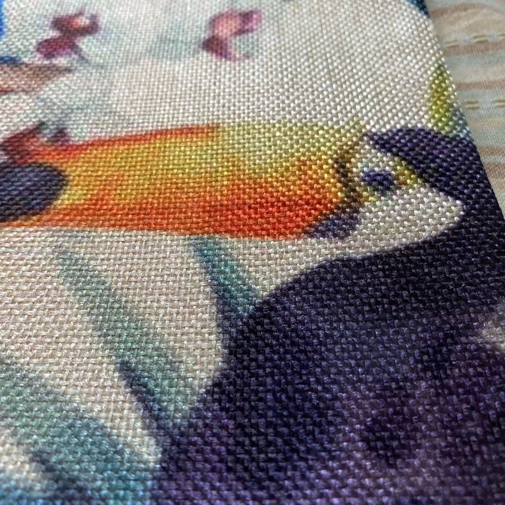 Tropical Toucan Canvas 17" Pillow Cover Indoor/Outdoor.